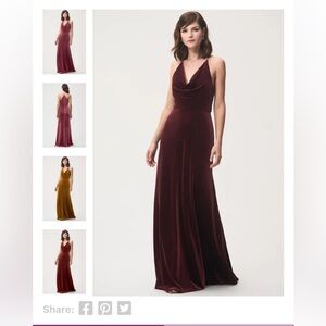 Jenny Yoo Bridesmaid Dress Sullivan-dark berry color